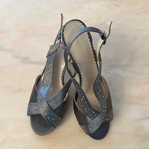 Charter club Satin dressy silver shoes